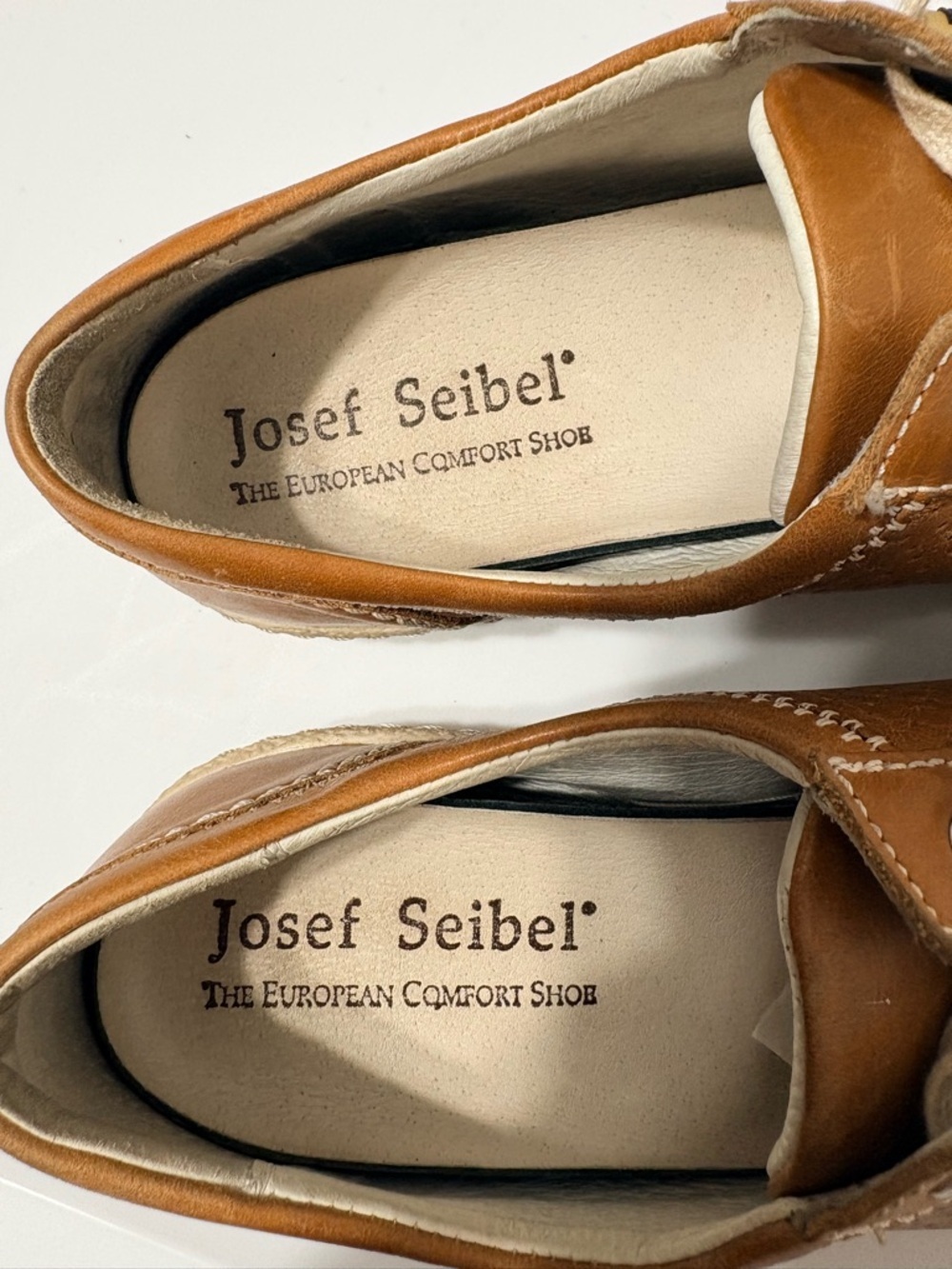 Josef Seibel Woman’s Caspian Leather Comfort Shoes Sneakers in Camel EU 38 - Picture 7 of 12
